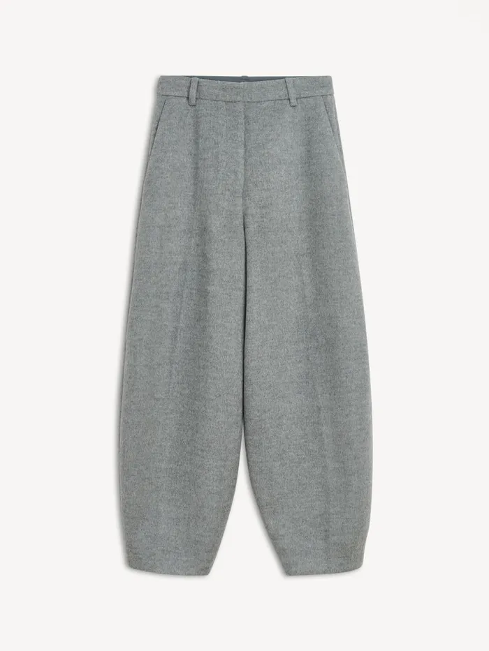 Trousers Women By Malene Birger Carlien Wool Trousers Grey Melange Trousers Women By Malene Birger Carlien Wool Trousers Grey Melange