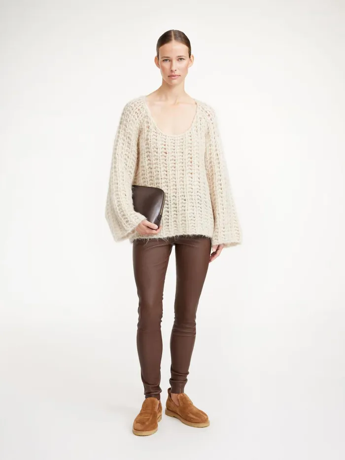 Trousers Women By Malene Birger Elenasoo Leggings Chestnut