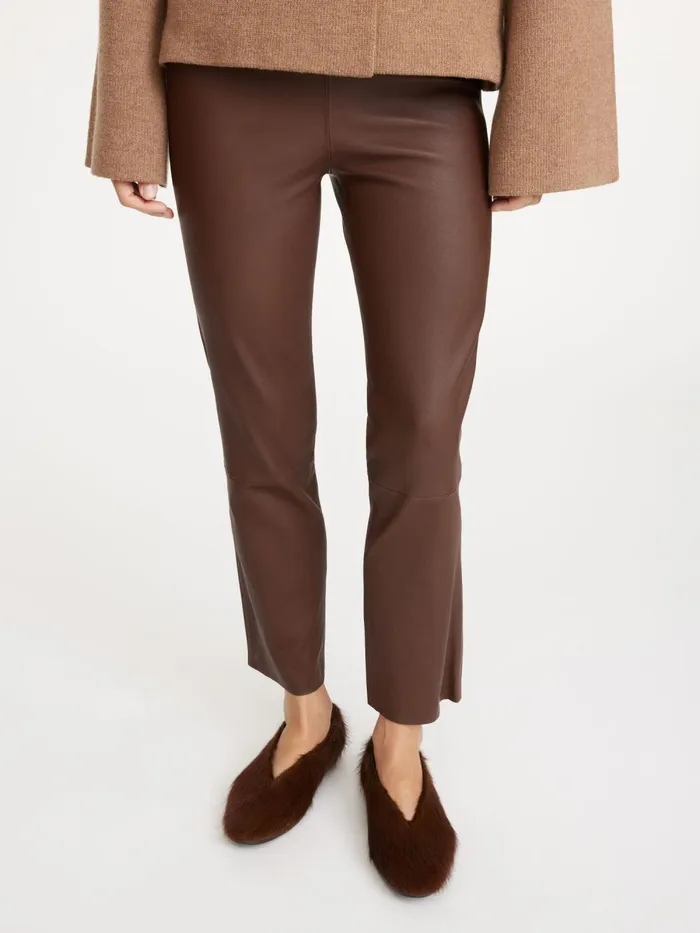 Trousers Women By Malene Birger Florentina Leather Trousers Chestnut Trousers Women By Malene Birger Florentina Leather Trousers Chestnut
