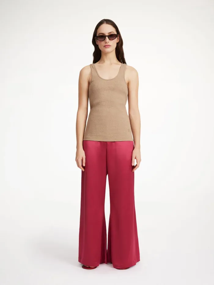 Trousers Women By Malene Birger Lucee Flared Trousers Wild Berries