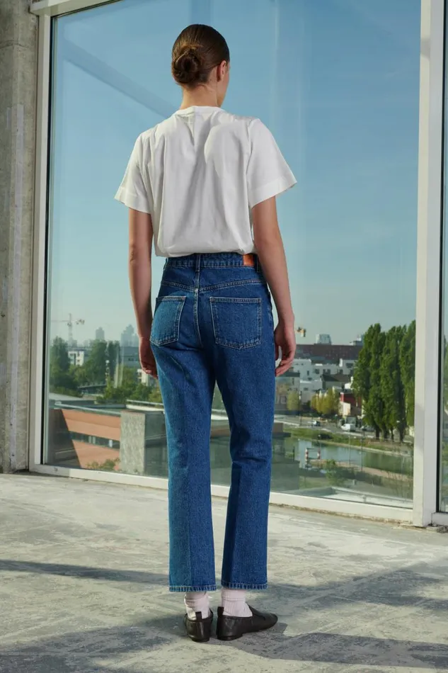 Trousers Women Soeur FRANCISCO JEANS Washed Blue Denim