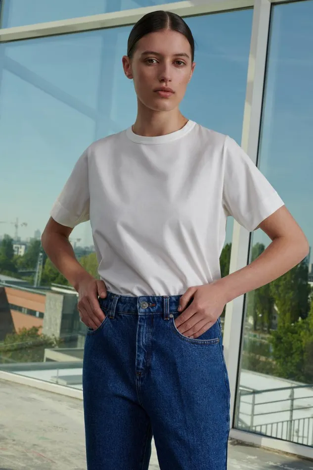 Trousers Women Soeur FRANCISCO JEANS Washed Blue Denim