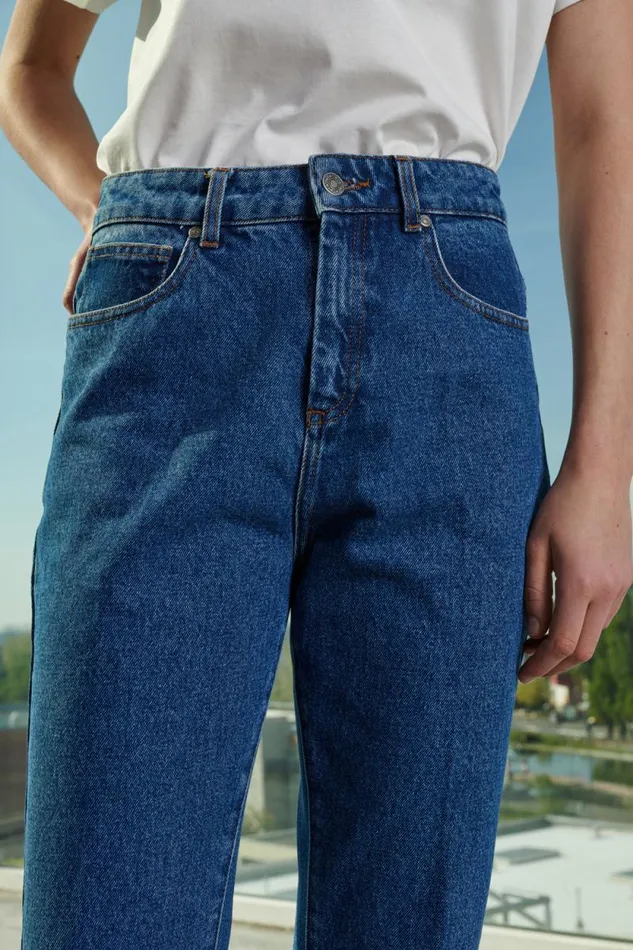 Trousers Women Soeur FRANCISCO JEANS Washed Blue Denim