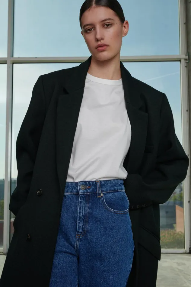 Trousers Women Soeur FRANCISCO JEANS Washed Blue Denim