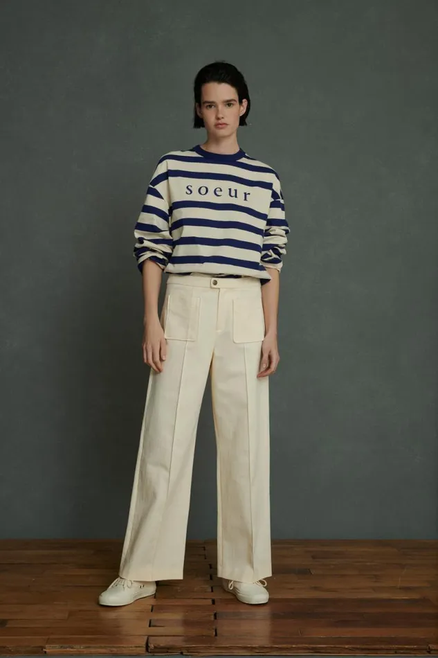 Trousers Women Soeur HARRY TROUSERS Offwhite