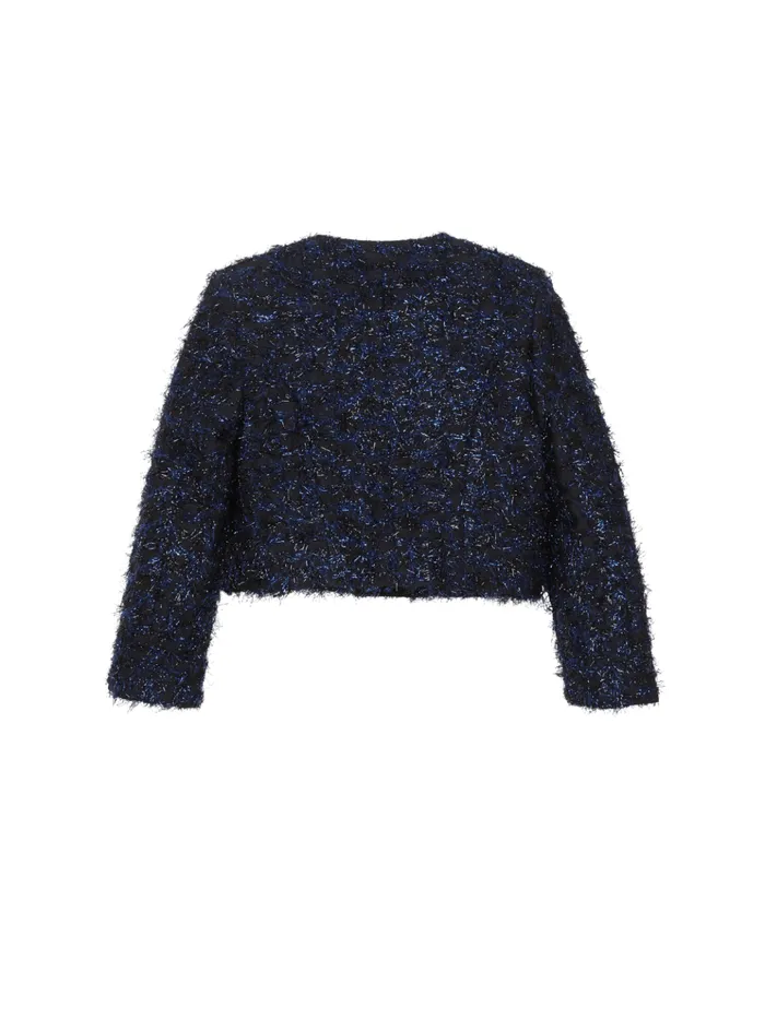 Tweed Jacket Navy Kids Balmain