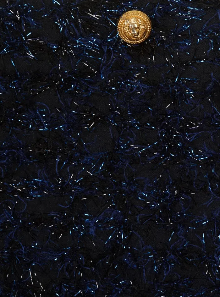 Tweed Skirt Navy Kids Balmain