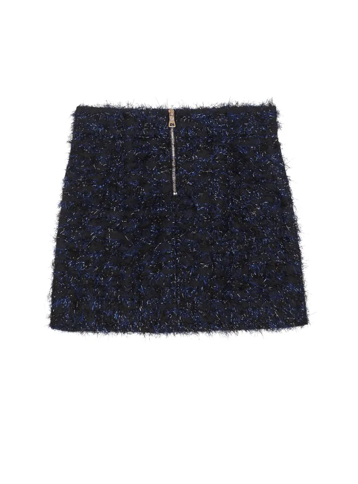 Tweed Skirt Navy Kids Balmain