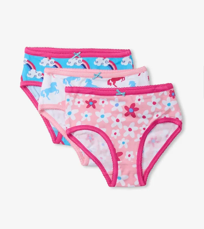 Underwear Girls Hatley Fun Prints Girls Brief Underwear 3 Pack