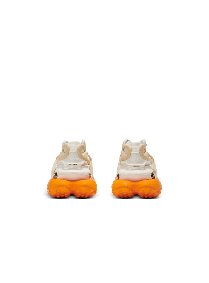 Unicorn Sneakers In Neoprene And Leather Orange Men Balmain Sneakers