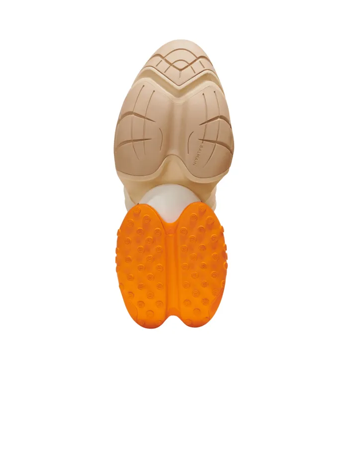 Unicorn Sneakers In Neoprene And Leather Orange Men Balmain Sneakers
