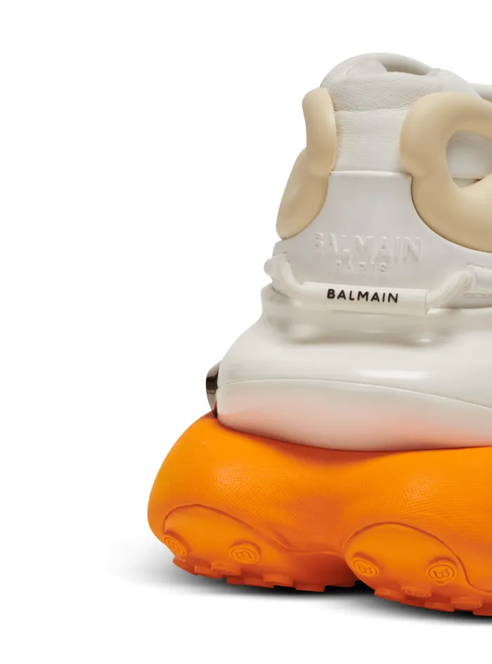 Unicorn Sneakers In Neoprene And Leather Orange Men Balmain Sneakers