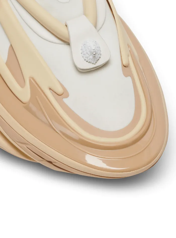 Unicorn Sneakers In Neoprene And Leather Orange Men Balmain Sneakers