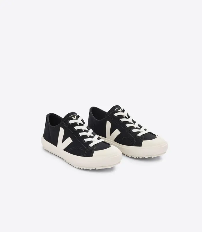 VEJA Ollie and Flip Kids FLIP ELASTIC LACES CANVAS BLACK PIERRE