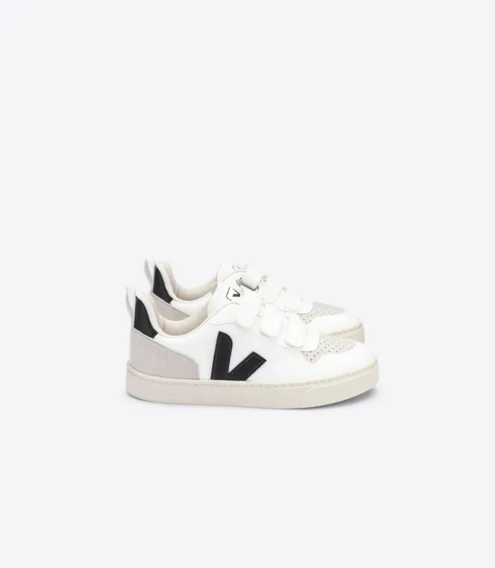 VEJA V10 Kids V10 CWL WHITE BLACK