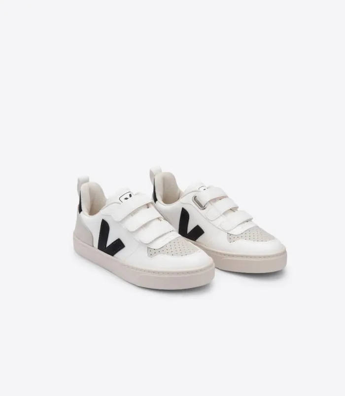 VEJA V10 Kids V10 CWL WHITE BLACK