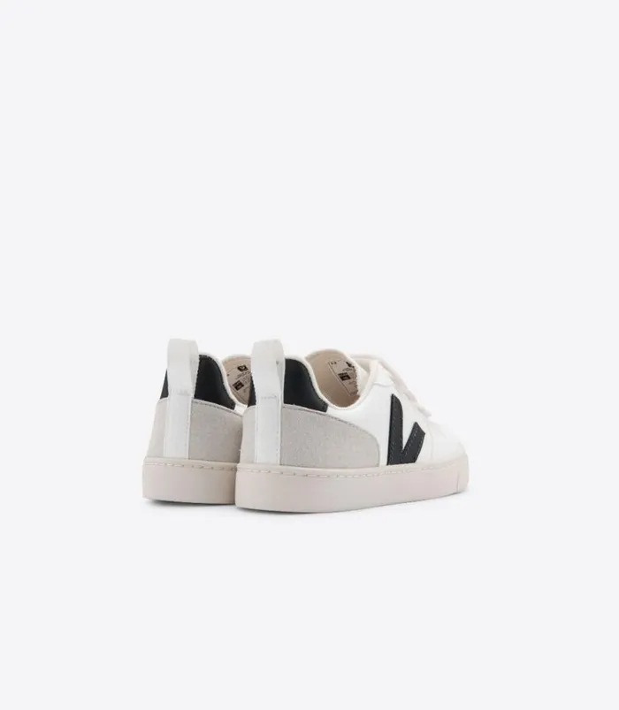 VEJA V10 Kids V10 CWL WHITE BLACK