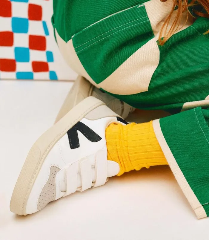 VEJA V10 Kids V10 CWL WHITE BLACK