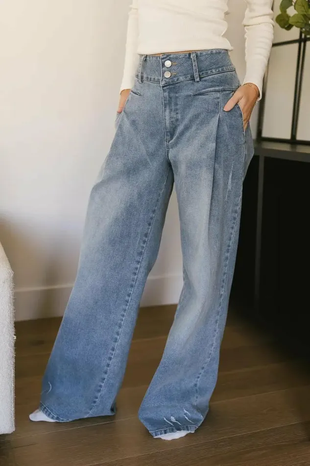 Vera Wide Leg Jeans Light Wash Women Bohme Denim