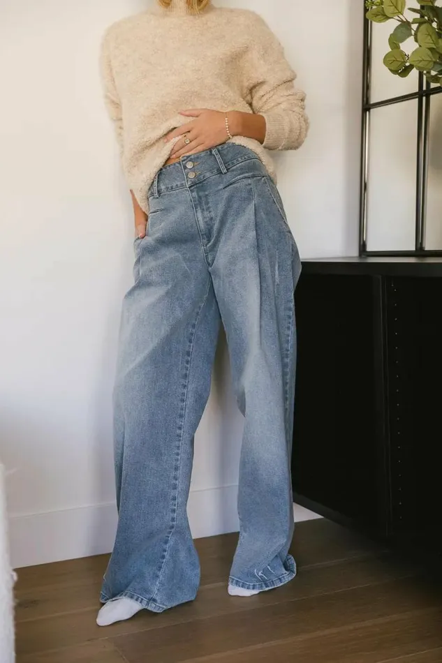 Vera Wide Leg Jeans Light Wash Women Bohme Denim