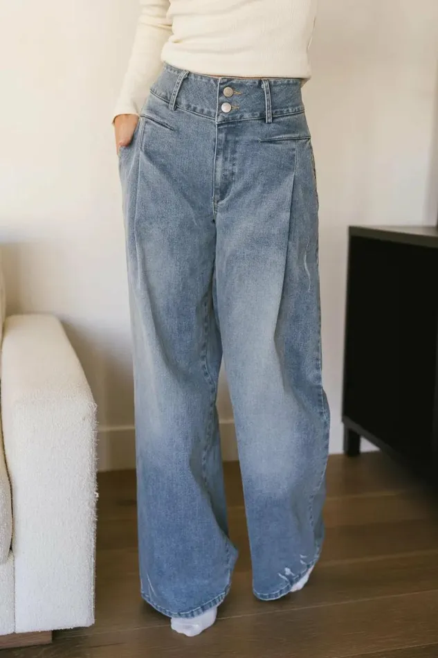 Vera Wide Leg Jeans Light Wash Women Bohme Denim