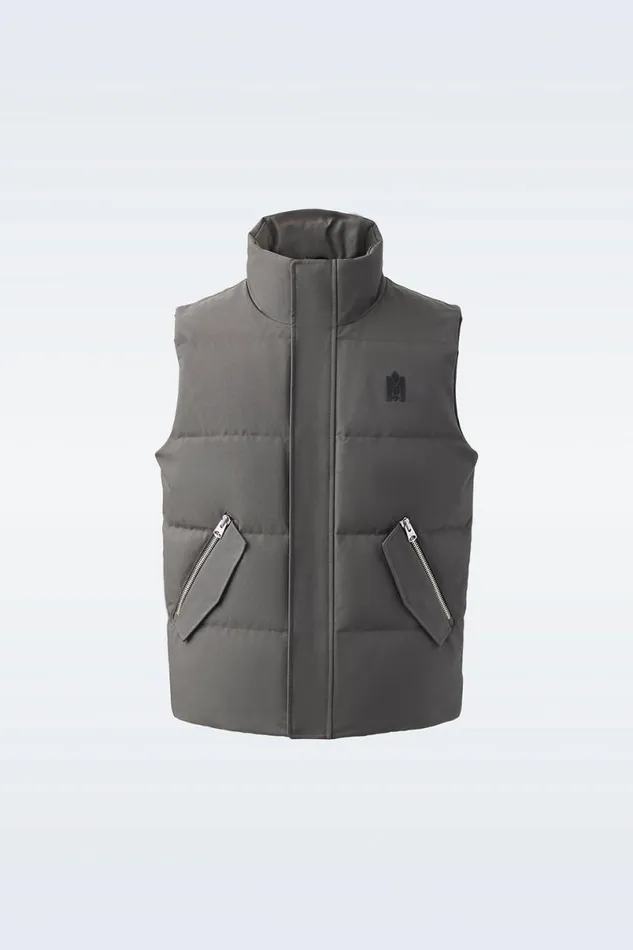 Vests Men Mackage JOSEPH Nordic Tech Down Vest With Funnel Collar Trench