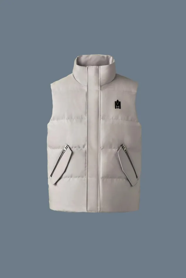 Vests Men Mackage JOSEPH Nordic Tech Down Vest With Funnel Collar Trench