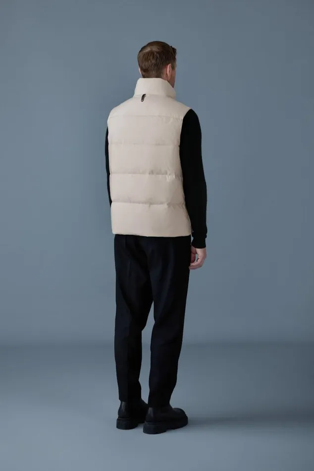 Vests Men Mackage JOSEPH Nordic Tech Down Vest With Funnel Collar Trench