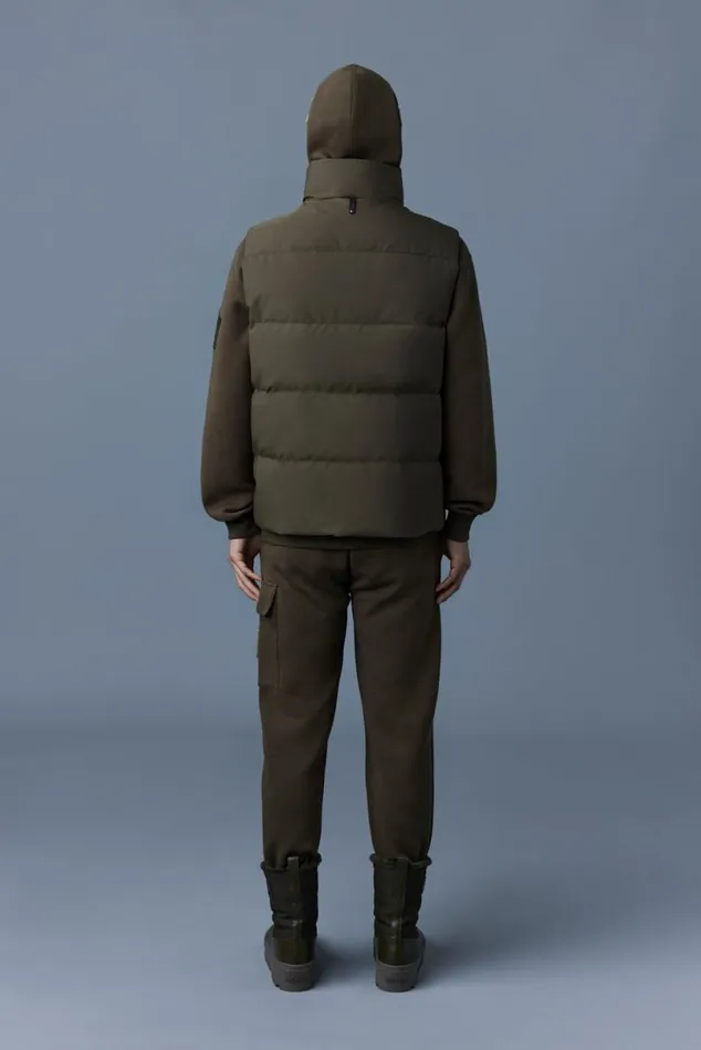 Vests Men Mackage JOSEPH Nordic Tech Down Vest With Funnel Collar Trench