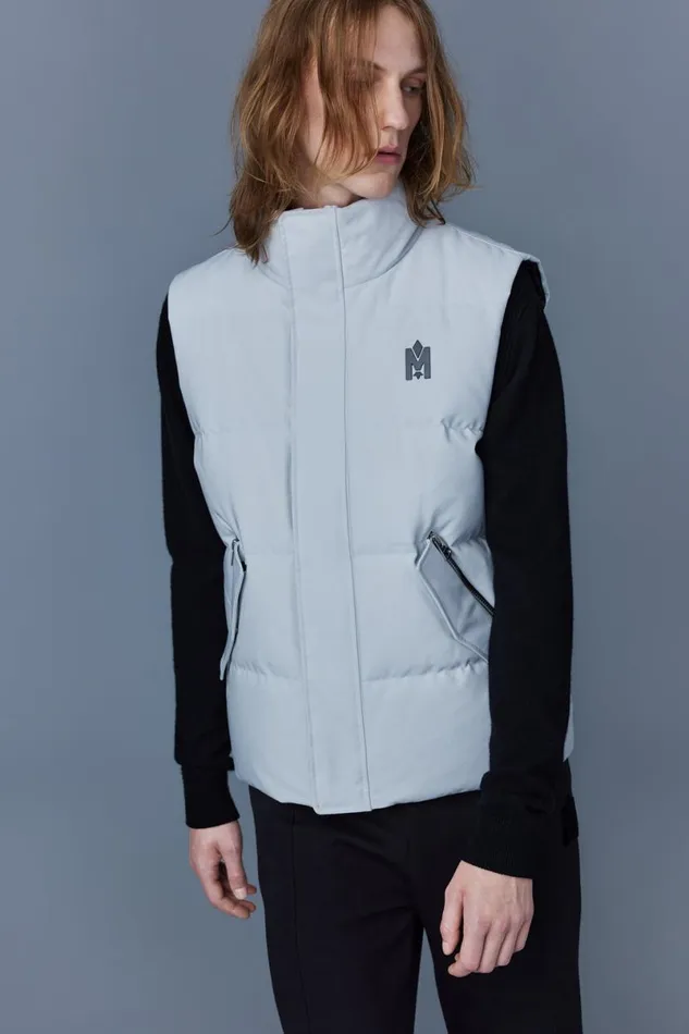 Vests Men Mackage JOSEPH Nordic Tech Down Vest With Funnel Collar Trench