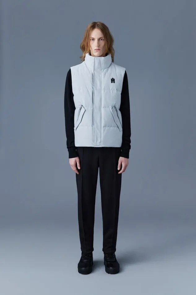 Vests Men Mackage JOSEPH Nordic Tech Down Vest With Funnel Collar Trench