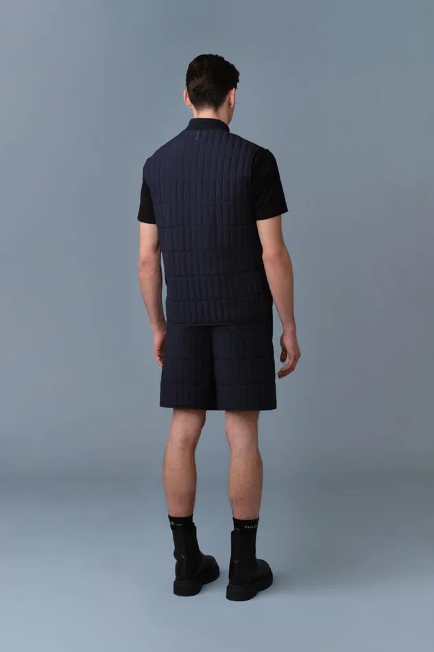 Vests Men Mackage LEVI Light Down Vertical Quilted Vest Black Vests Men Mackage LEVI Light Down Vertical Quilted Vest Black