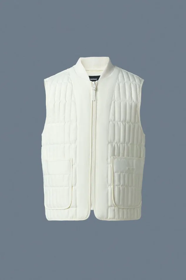 Vests Men Mackage LEVI Light Down Vertical Quilted Vest Black Vests Men Mackage LEVI Light Down Vertical Quilted Vest Black
