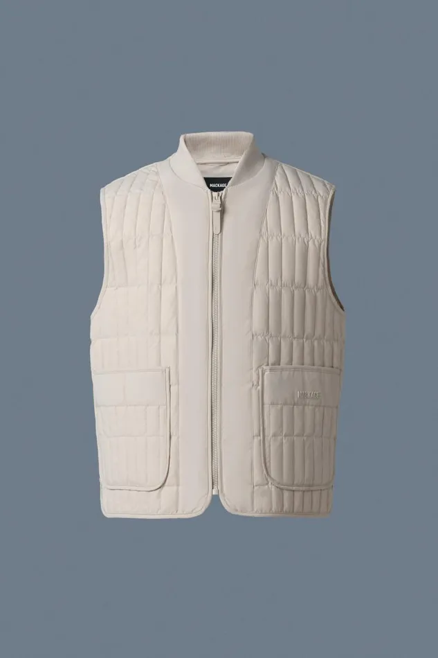 Vests Men Mackage LEVI Light Down Vertical Quilted Vest Black Vests Men Mackage LEVI Light Down Vertical Quilted Vest Black