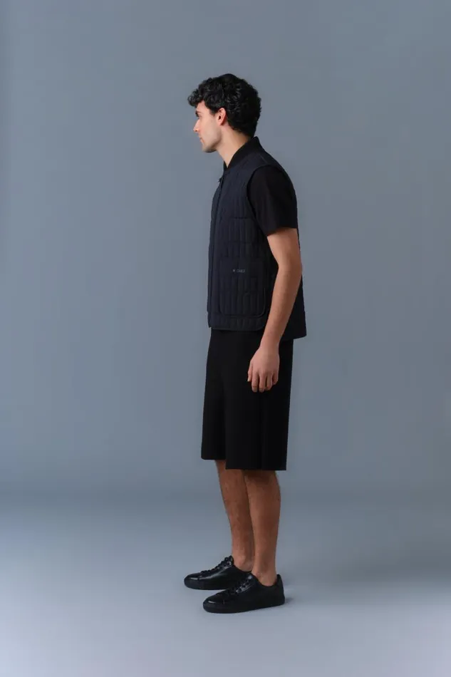 Vests Men Mackage LEVI Light Down Vertical Quilted Vest Black Vests Men Mackage LEVI Light Down Vertical Quilted Vest Black