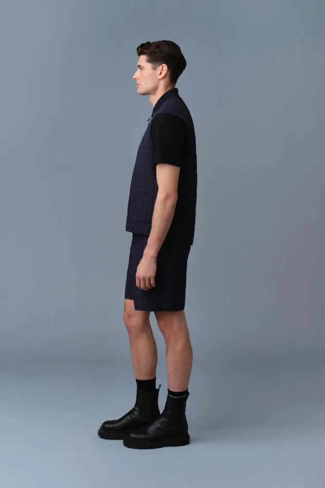Vests Men Mackage LEVI Light Down Vertical Quilted Vest Black Vests Men Mackage LEVI Light Down Vertical Quilted Vest Black