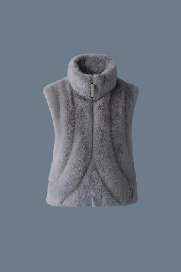 Vests Women Mackage GINNY Brushed Fauxfur Vest Cream Vests Women Mackage GINNY Brushed Fauxfur Vest Cream
