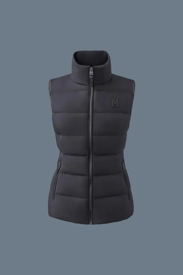 Vests Women Mackage GISELA Stretch Light Down Vest With Stand Collar Cream Vests Women Mackage GISELA Stretch Light Down Vest With Stand Collar Cream