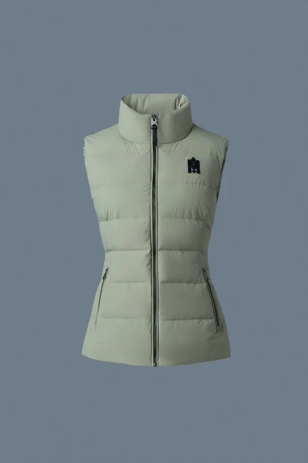 Vests Women Mackage GISELA Stretch Light Down Vest With Stand Collar Cream Vests Women Mackage GISELA Stretch Light Down Vest With Stand Collar Cream
