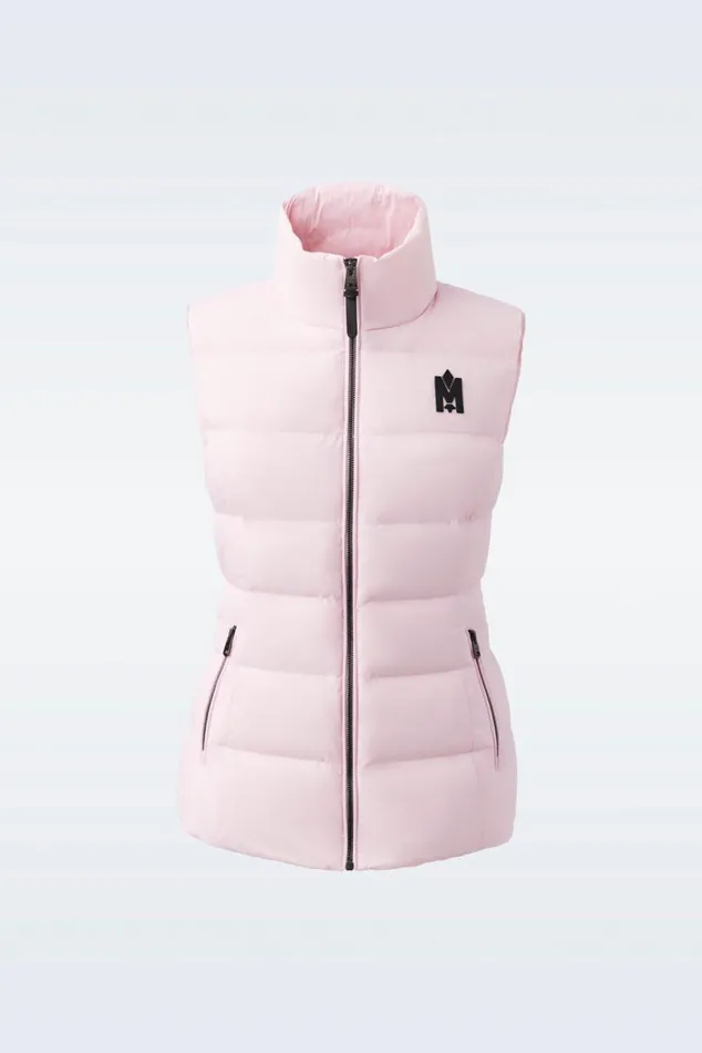 Vests Women Mackage GISELA Stretch Light Down Vest With Stand Collar Cream Vests Women Mackage GISELA Stretch Light Down Vest With Stand Collar Cream