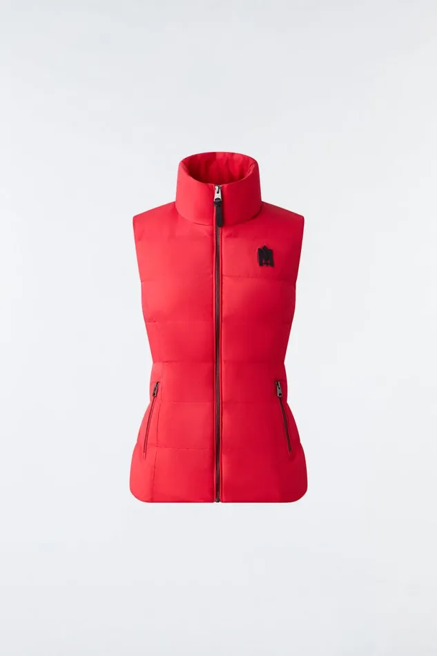 Vests Women Mackage GISELA Stretch Light Down Vest With Stand Collar Cream Vests Women Mackage GISELA Stretch Light Down Vest With Stand Collar Cream