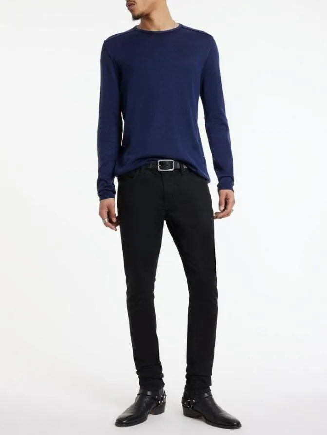 WALTER CREW NECK SWEATER Black Clothing John Varvatos Sweaters