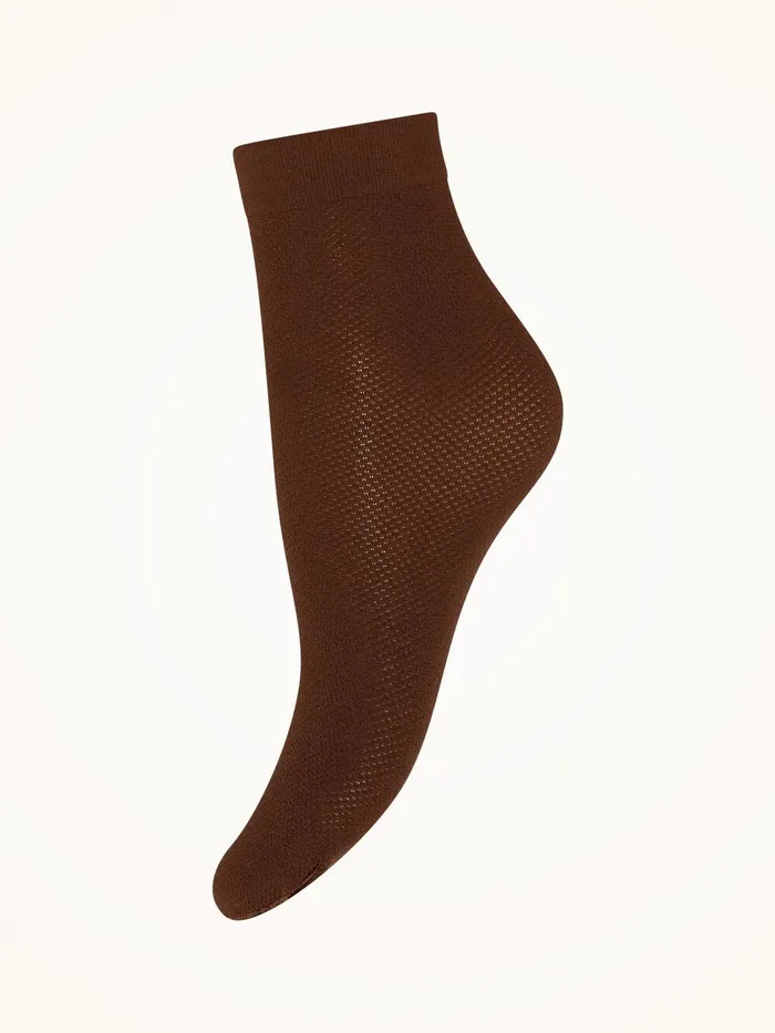 Wolford Socks Cotton Net Socks Umber 8211 Women
