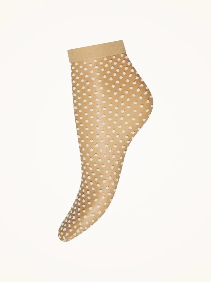 Wolford Socks Satin Touch Dots Socks Fairly Lightwhite 8211 Women