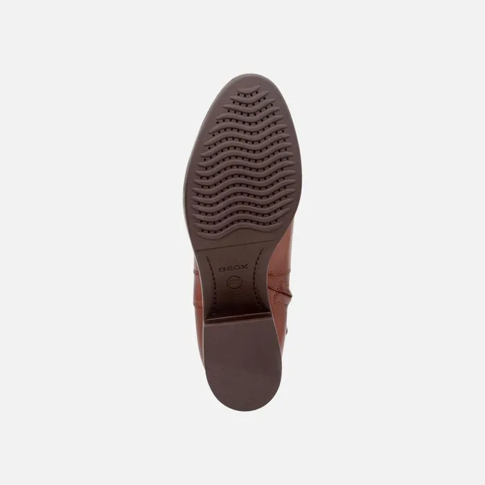 Woman Geox Ankle Boots FELICITY Woman Chestnut Ankle Boots FW21 Geox Brown
