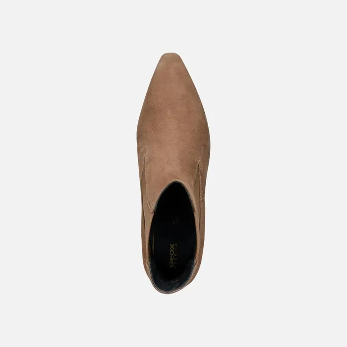 Woman Geox Ankle Boots GISELDA WOMAN Mud Medium Heel Ankle Boots Mud