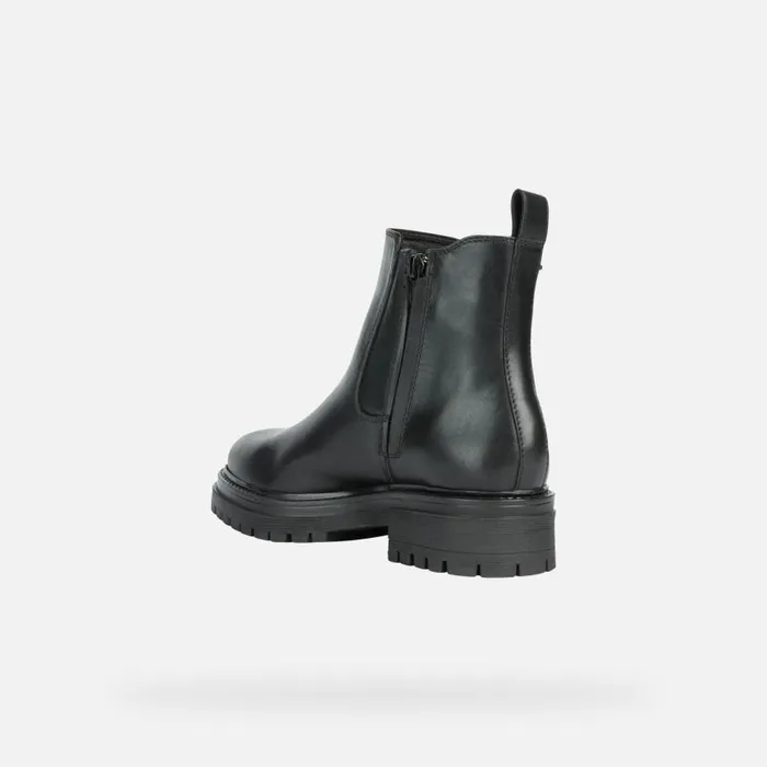 Woman Geox Ankle Boots IRIDEA B ABX A Biker Ankle Boots Black Woman Geox Black