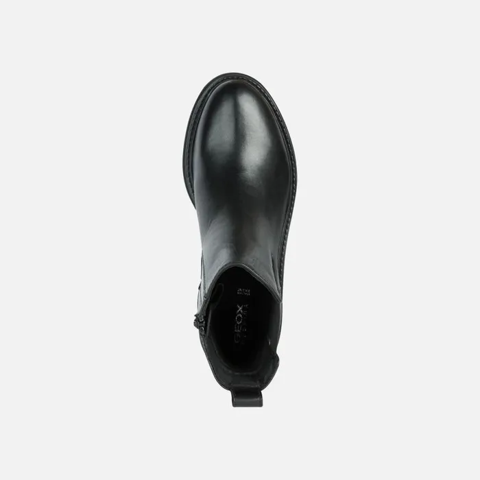 Woman Geox Ankle Boots IRIDEA B ABX A Biker Ankle Boots Black Woman Geox Black