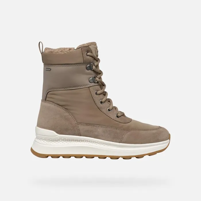 Woman Geox Ankle Boots SPHERICA ACTIF X2 ABX WOMAN Taupe Waterproof Ankle Boots Taupe