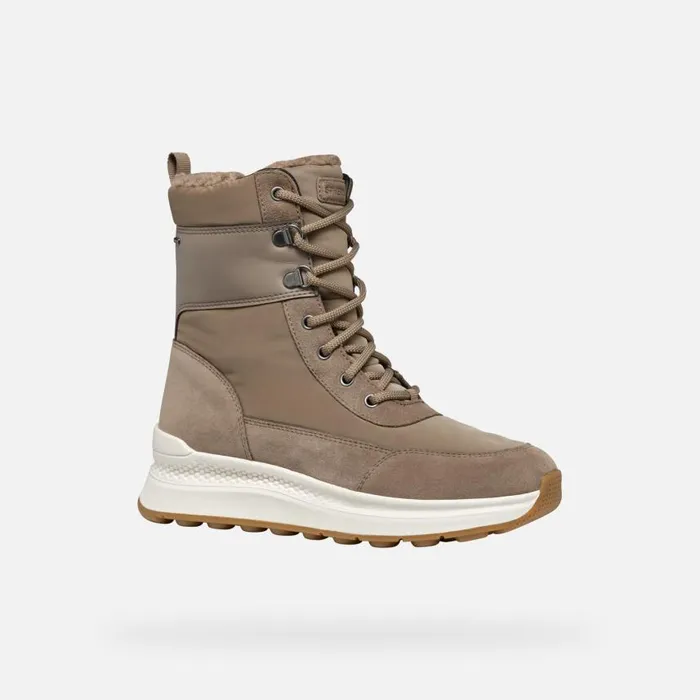 Woman Geox Ankle Boots SPHERICA ACTIF X2 ABX WOMAN Taupe Waterproof Ankle Boots Taupe